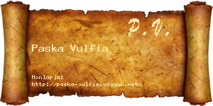 Paska Vulfia névjegykártya